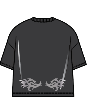 LOGO METALIC BLACK T-SHIRT
